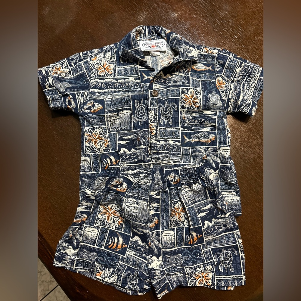 Toddler Boy Hawaiian Short Set